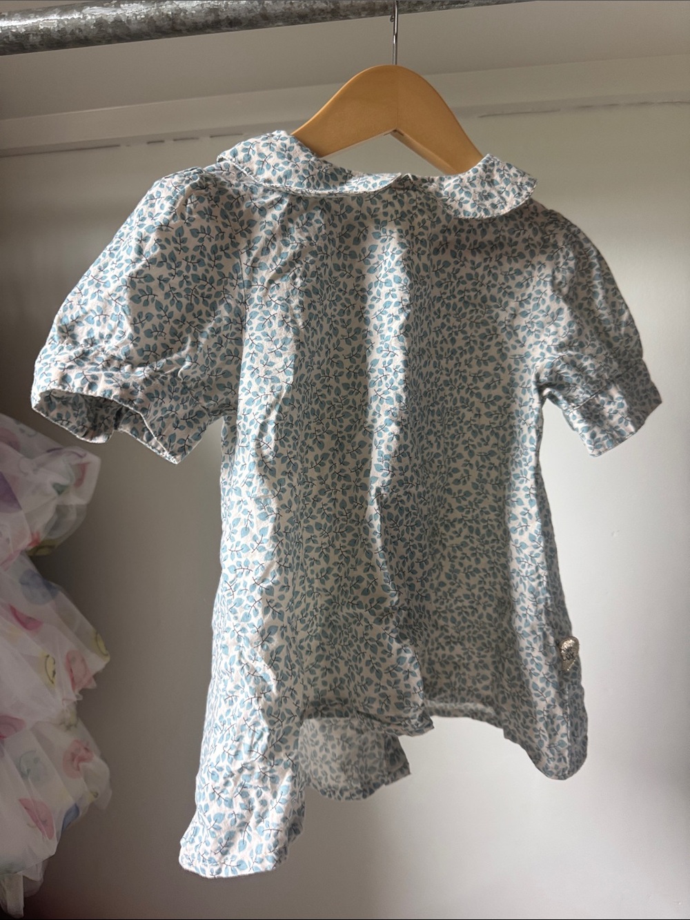 Gorgeous liberty print Light Blue Floral Peter Pan Collar Kids Blouse